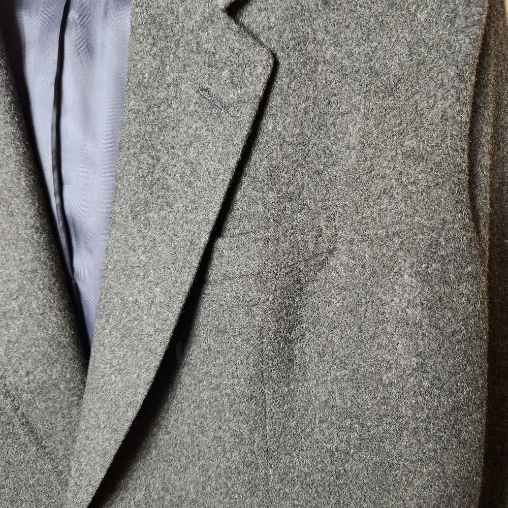 Graham & Gunn Vintage Union Made 100% Camel Hair Charcoal Gray Overcoat-Size 42